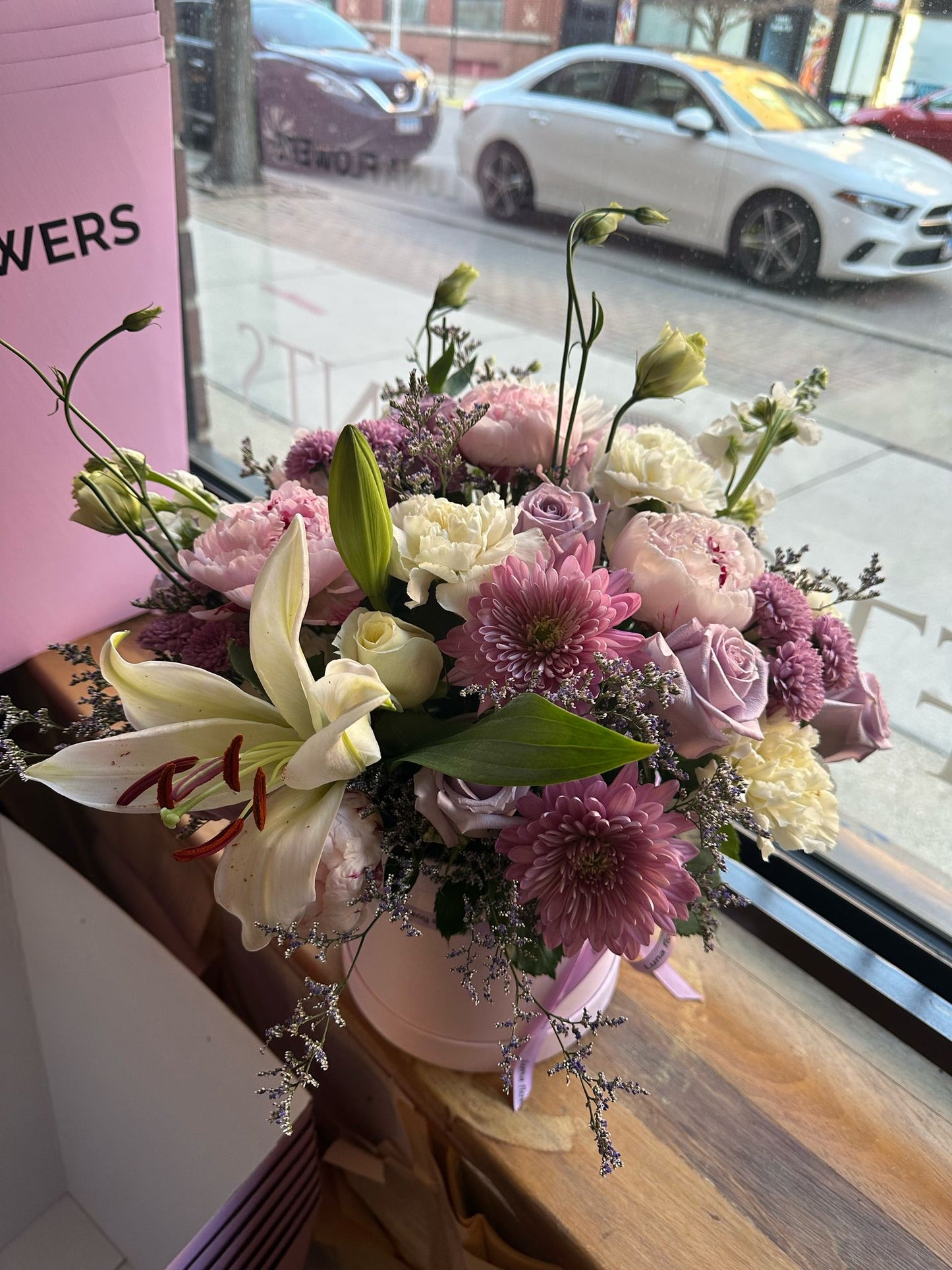 Purple Box with Lilies