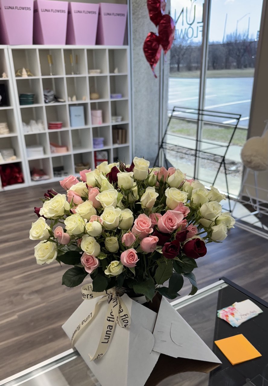 Spray Roses in a Vase