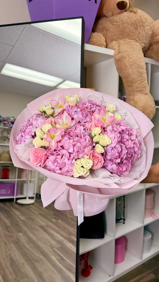 Pink Blush With Tulips