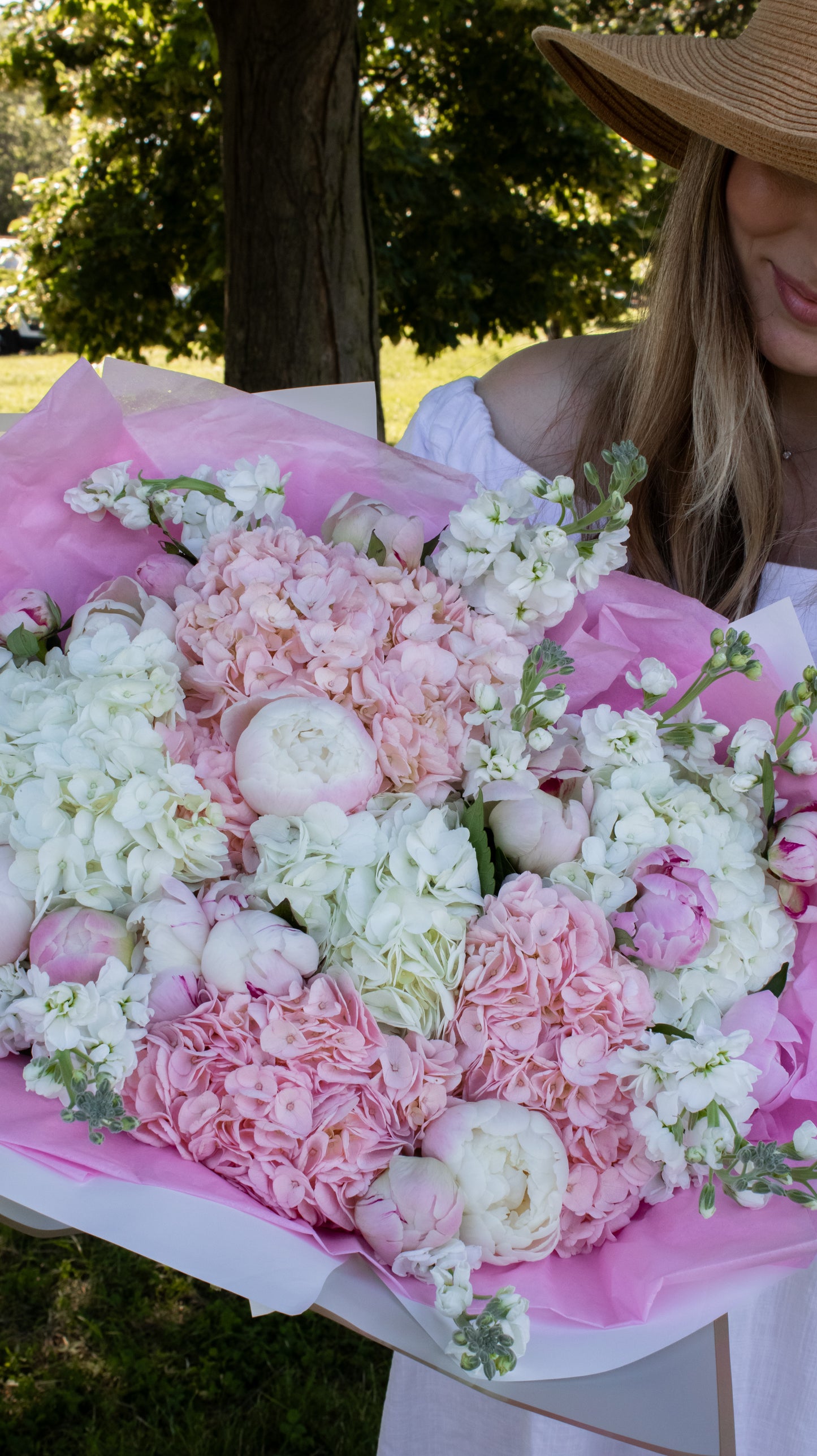 Elegant Blush & White Bouquet