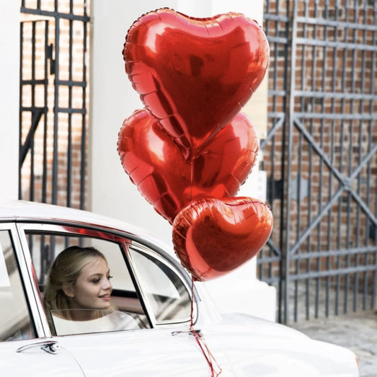 Globos en forma de corazón
